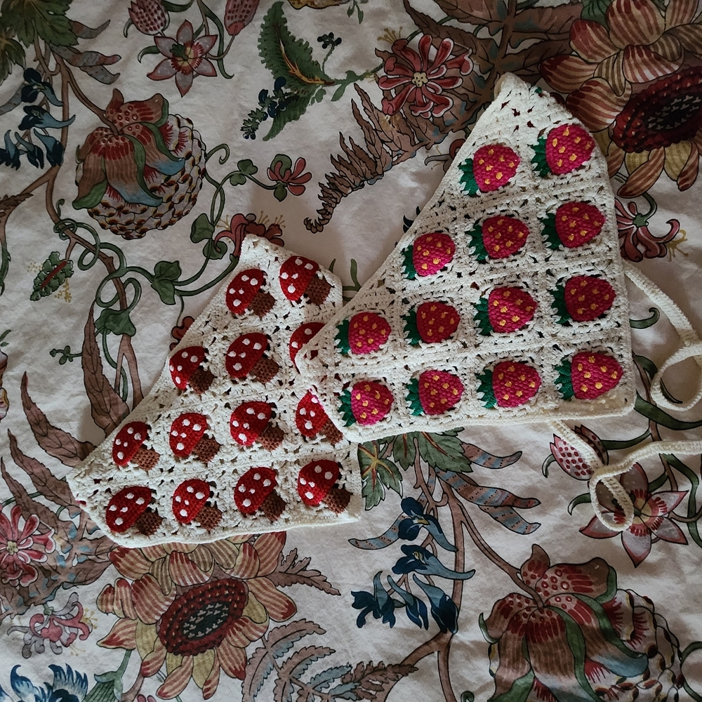 Crochet Kerchief Set of Two